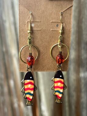 Koi fish earrings